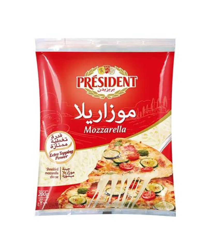 جبنة موزاريلا مبشورة بريزيدن 450ج