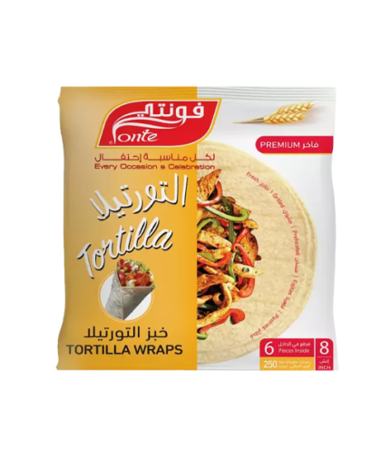 خبز تورتيلا ابيض فونتي 250ج