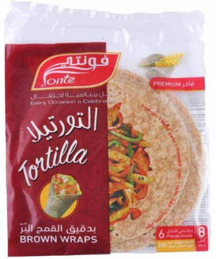خبز تورتيلا اسمر فونتي 250ج