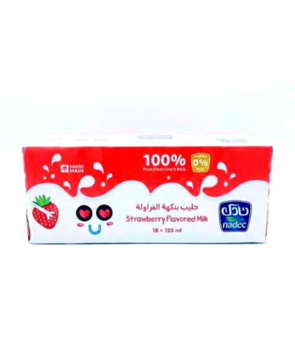 حليب نادك فراولة 125مل 18حبة