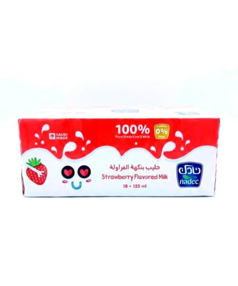 حليب نادك فراولة 125مل 18حبة