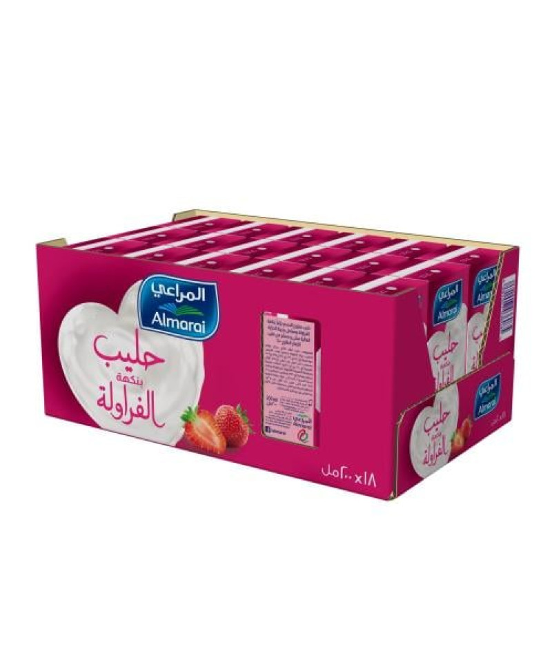 حليب المراعي فراولة200مل 18حبة