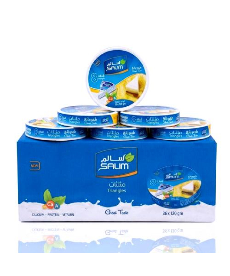 جبنة مثلث سالم 120ج نص كرتون 18حبة