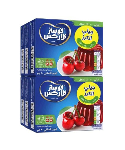 جيلي الكرز فوستر كلاركس 80جم ربطة 6حبات