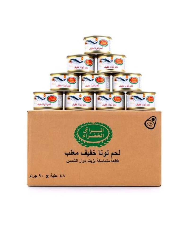 تونة المراعي الخضراء 90جم نص كرتون 24حبة