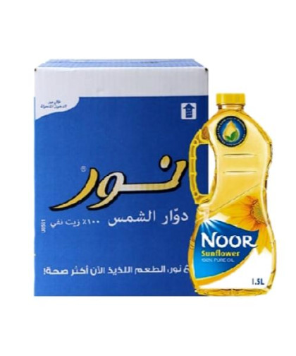 زيت نور دوار الشمس 1.5 لتر كرتون 6حبات
