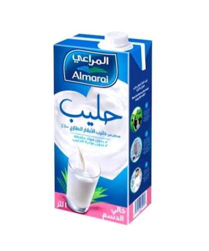 حليب المراعي خالي الدسم 1لتر