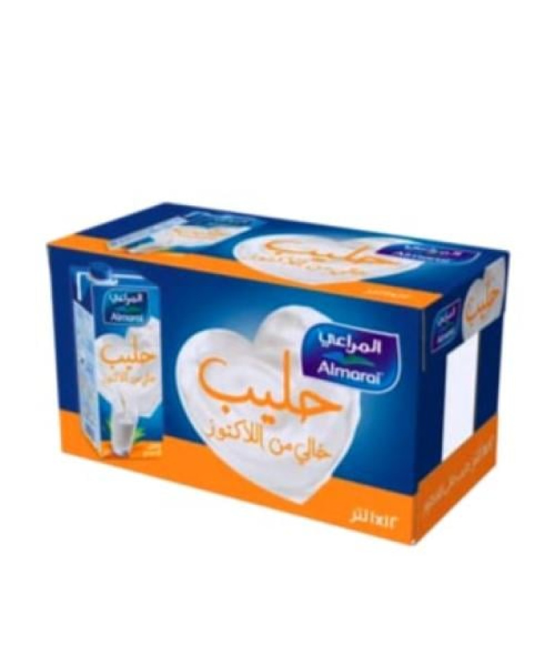 حليب المراعي خالي من اللاكتوز 1لتر 12حبة