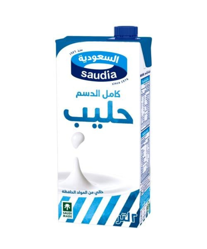 حليب السعودية كامل الدسم 2لتر