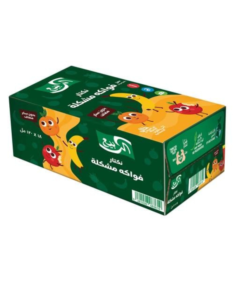 عصير فواكة مشكلة معزز 120مل18حبة