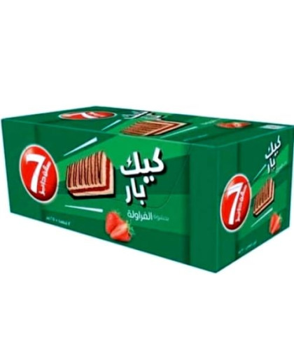 كيك سفن دايز بالفراولة 25ج12حبة